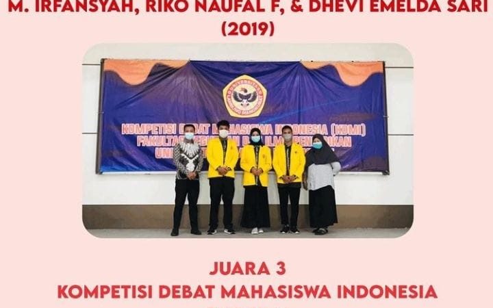 Mahasiswa Program Studi Pendidikan Pancasila Dan Kewarganegaraan Berhasil Meraih Juara 3 Dan Best Speaker Kompetisi Debat Mahasiswa Indonesia (KDMI) FKIP ULM 2021